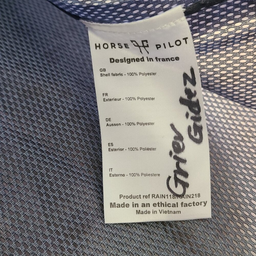 Horse Pilot Rain Jacket Windbreaker Navy size - Picture 5 of 10